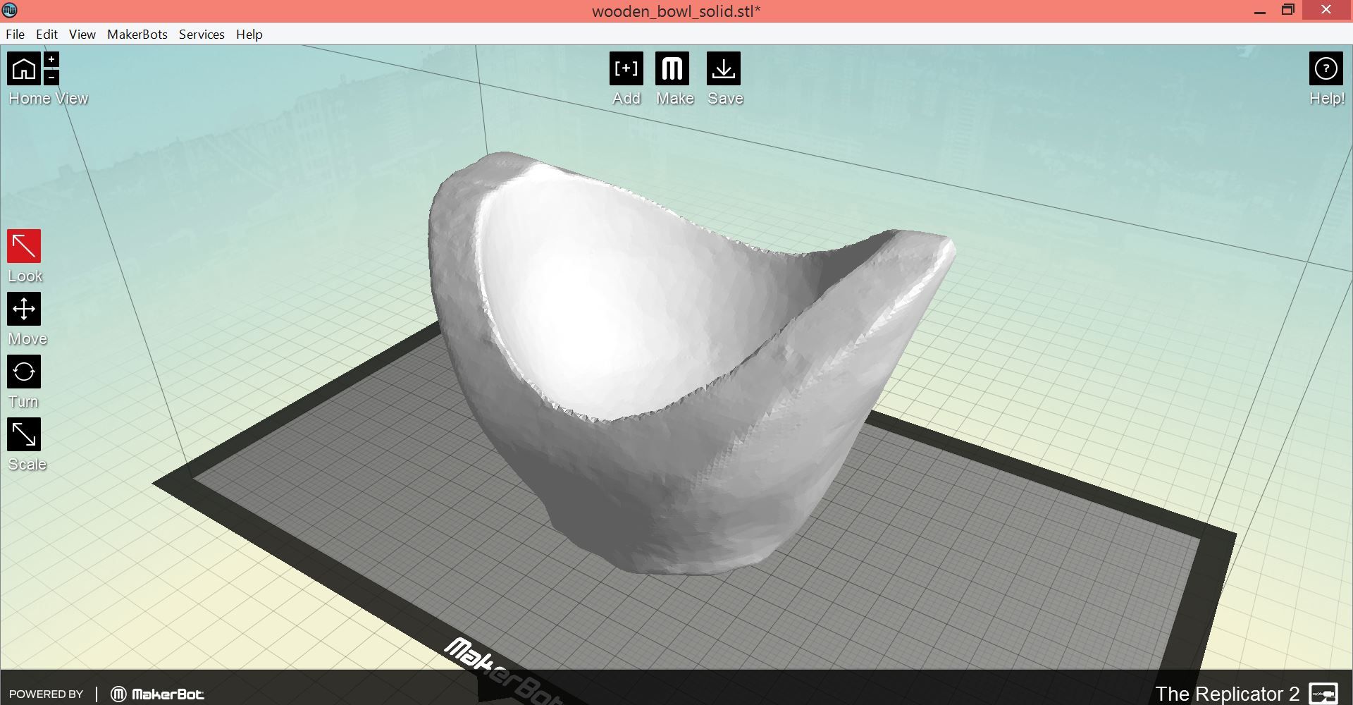 3D Printed Wooden Bowl Replica. I Made It at TechShop