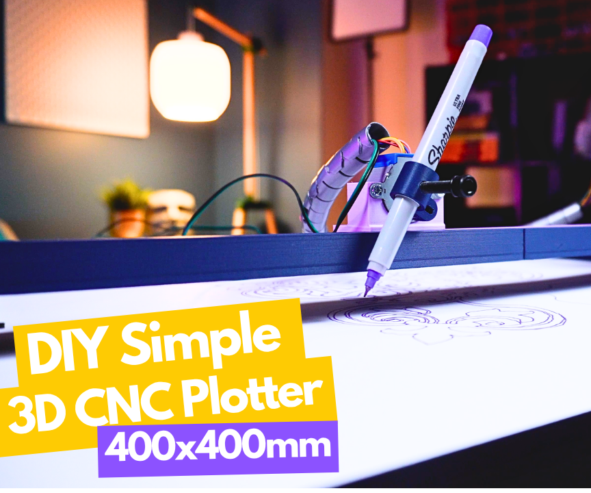 Build a Simple 3D CNC Plotter - Arduino Based 400x400mm