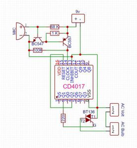 Schematic of Music Light Circuit