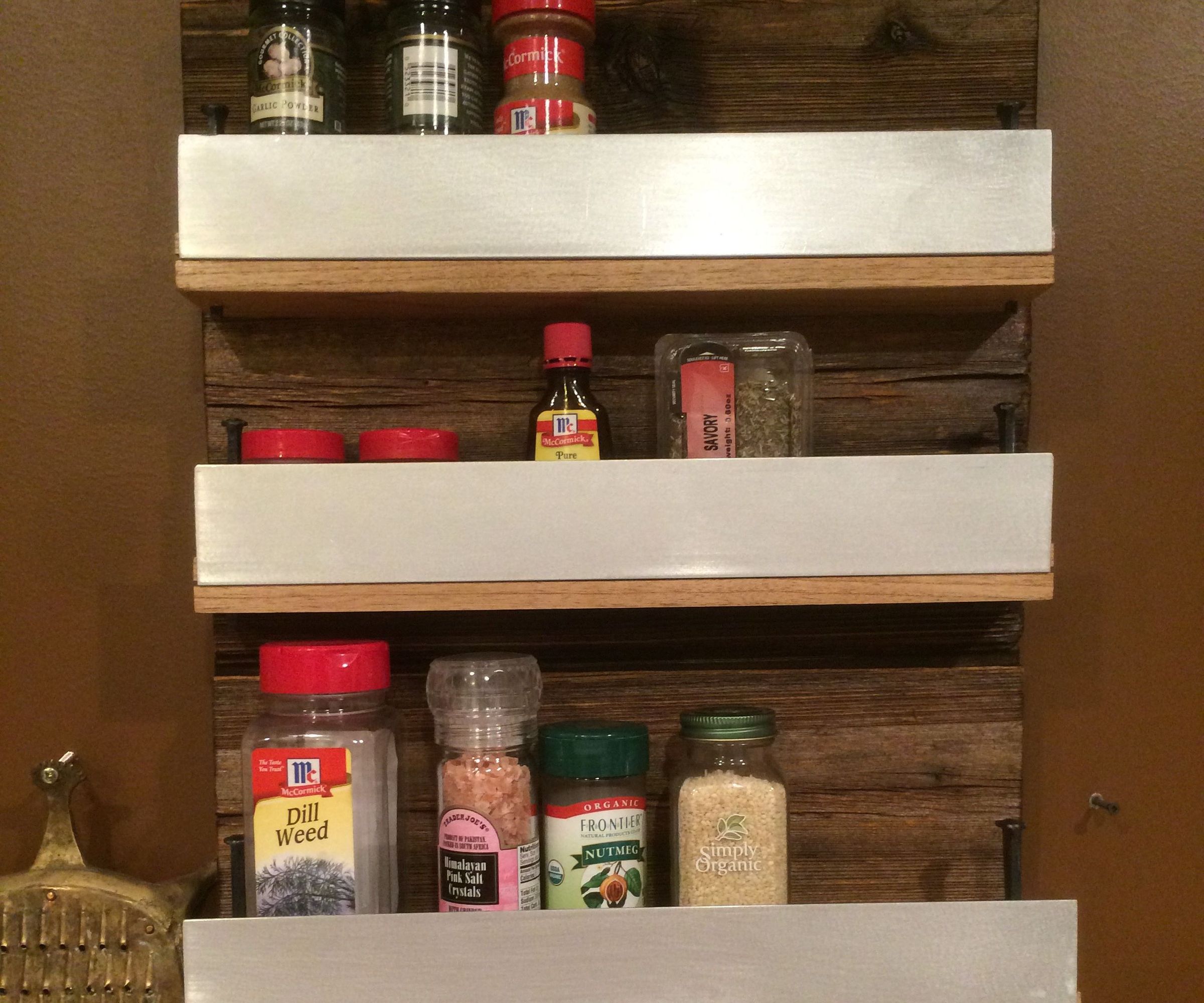Reclaimed Barn Wood Spice Rack