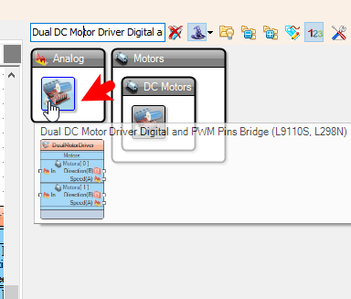 In Visuino Add Components