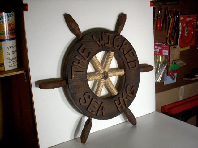 My pirate costume ship's wheel!!