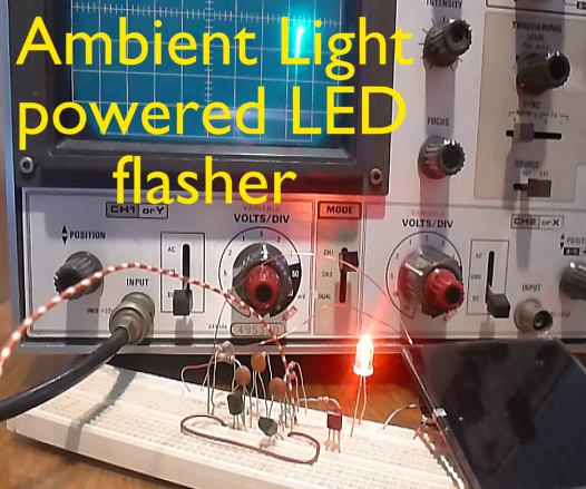 Ambient Light Powered LED Flasher