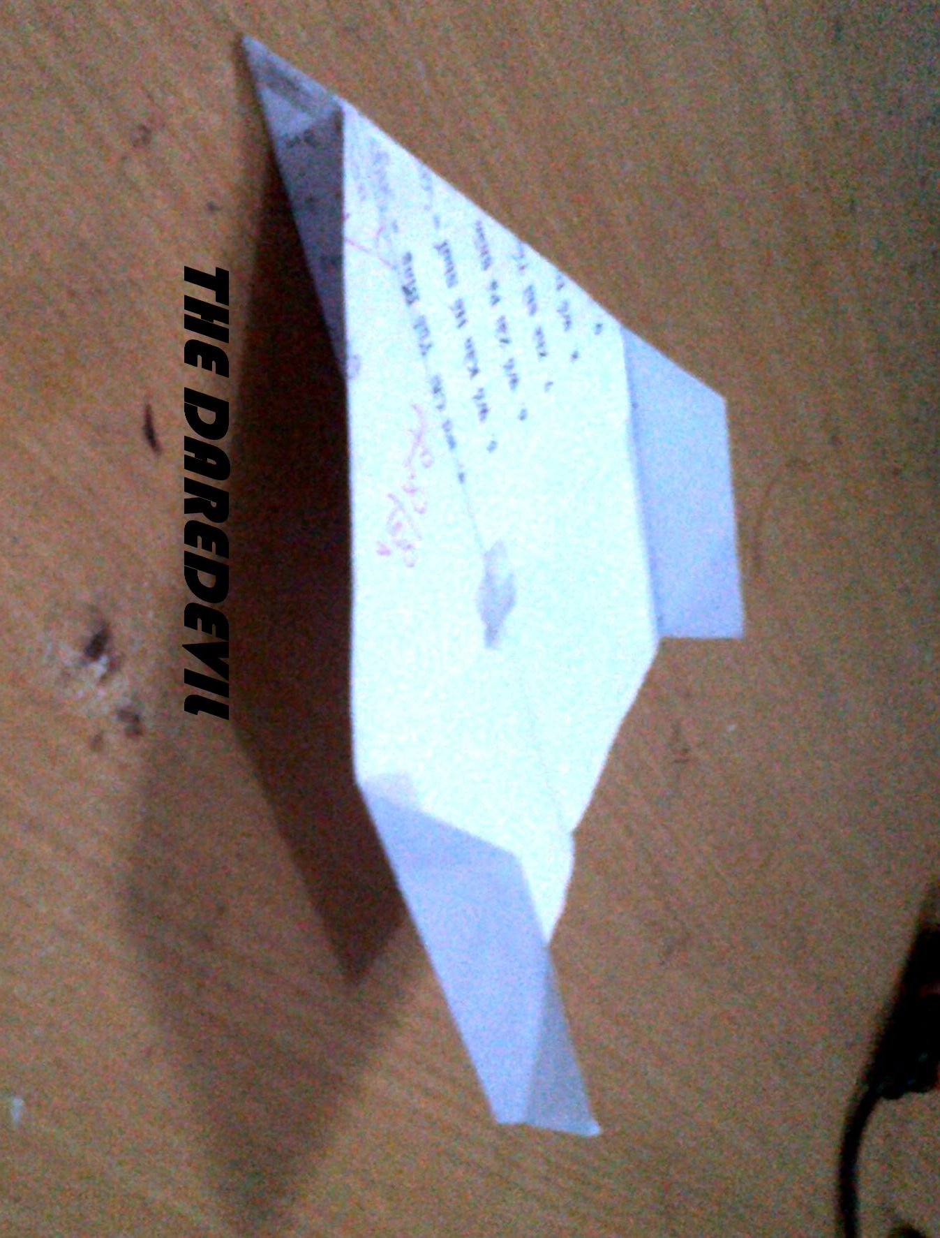 How To Make The Daredevil Paper Airplane