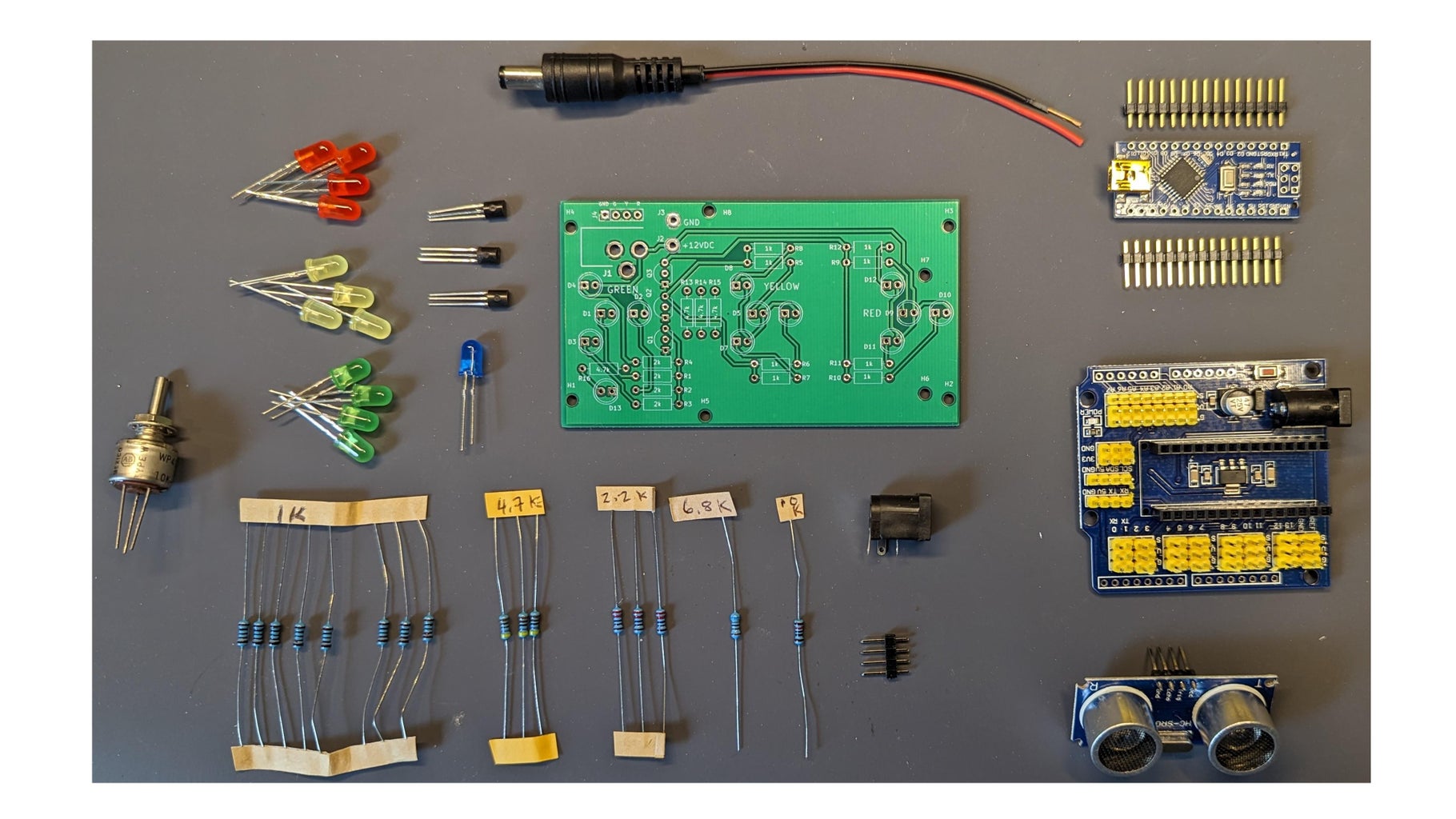 Ultrasonic Garage Parking Sensor LED Stop Light : 8 Steps (with ... Circuit Diagram