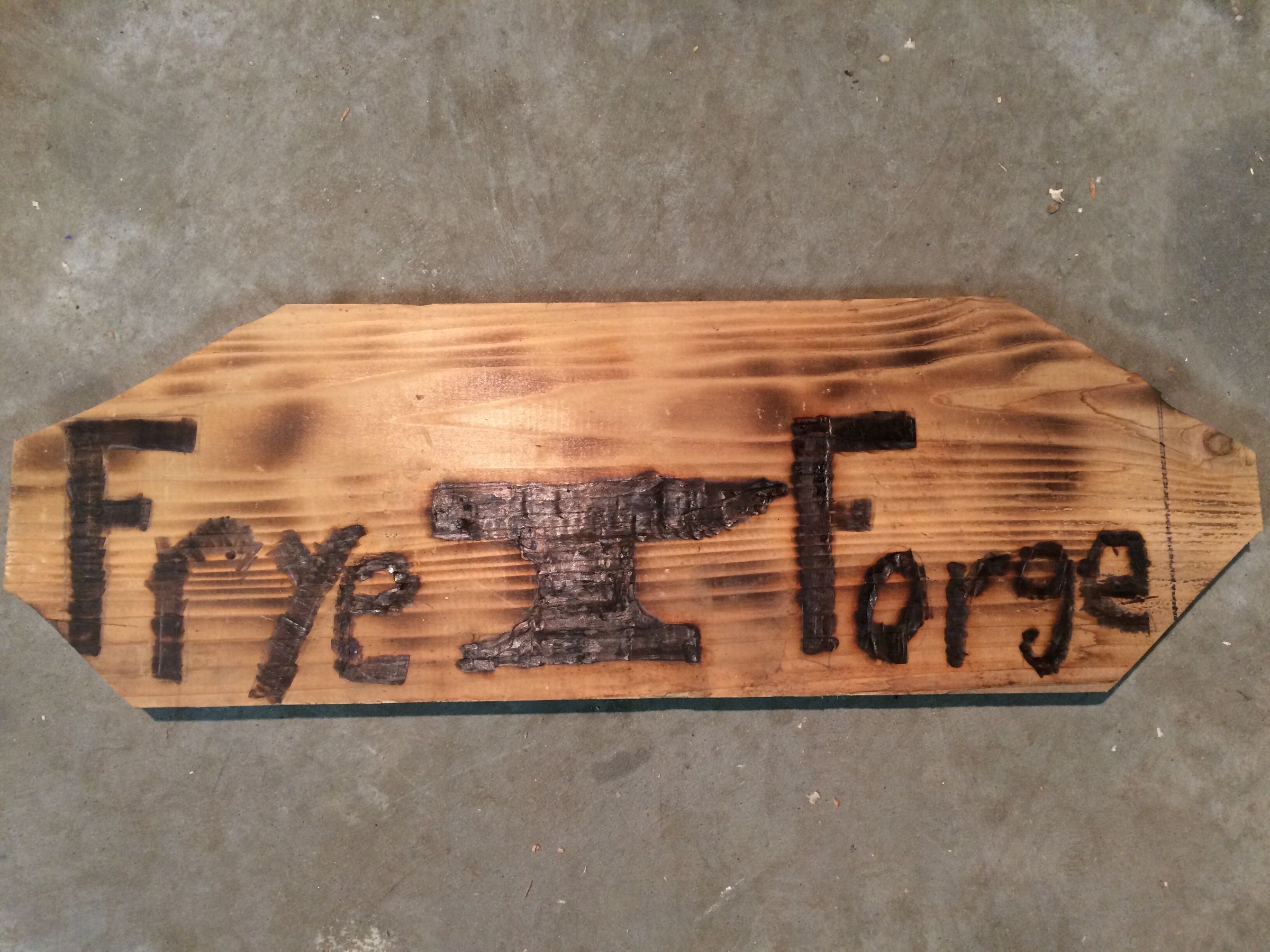Rustic Burned Shop Sign