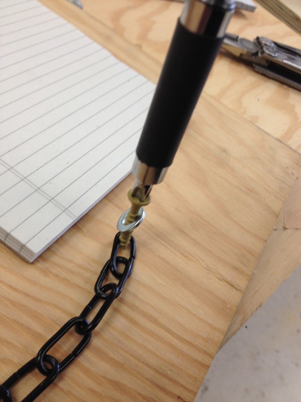 Attach the Pen and Chain to the Board