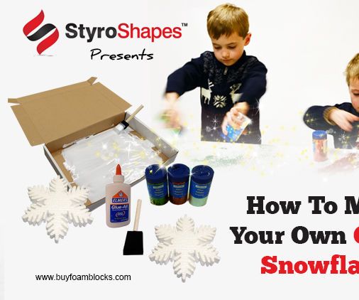 Styrofoam Snowflake Glitter Crafts