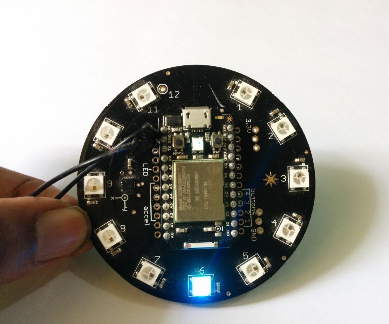 Internet Button: Orientation Sensor