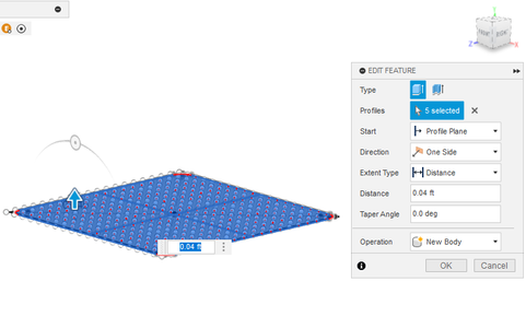 Create the Surface of the Table