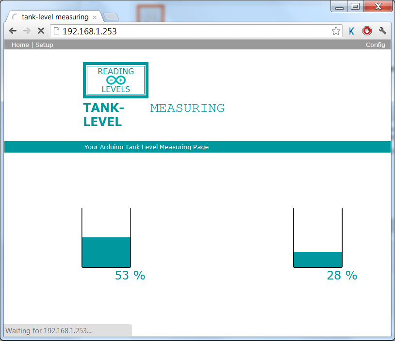 Arduino Dual Ultrasonic Liquid Level Meter With Integrated Website