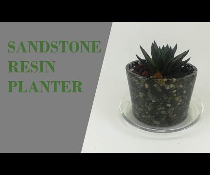 Planter With Sand and Epoxy Resin