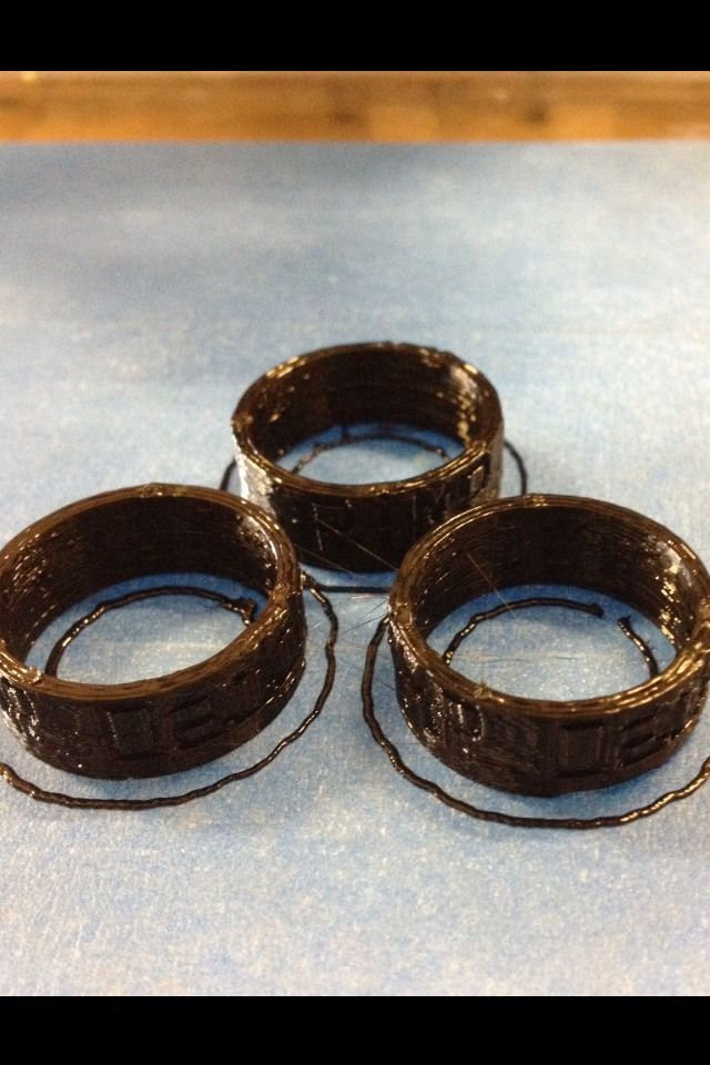 Mini Test Production Run (3 Rings) on Type a Machines Printer