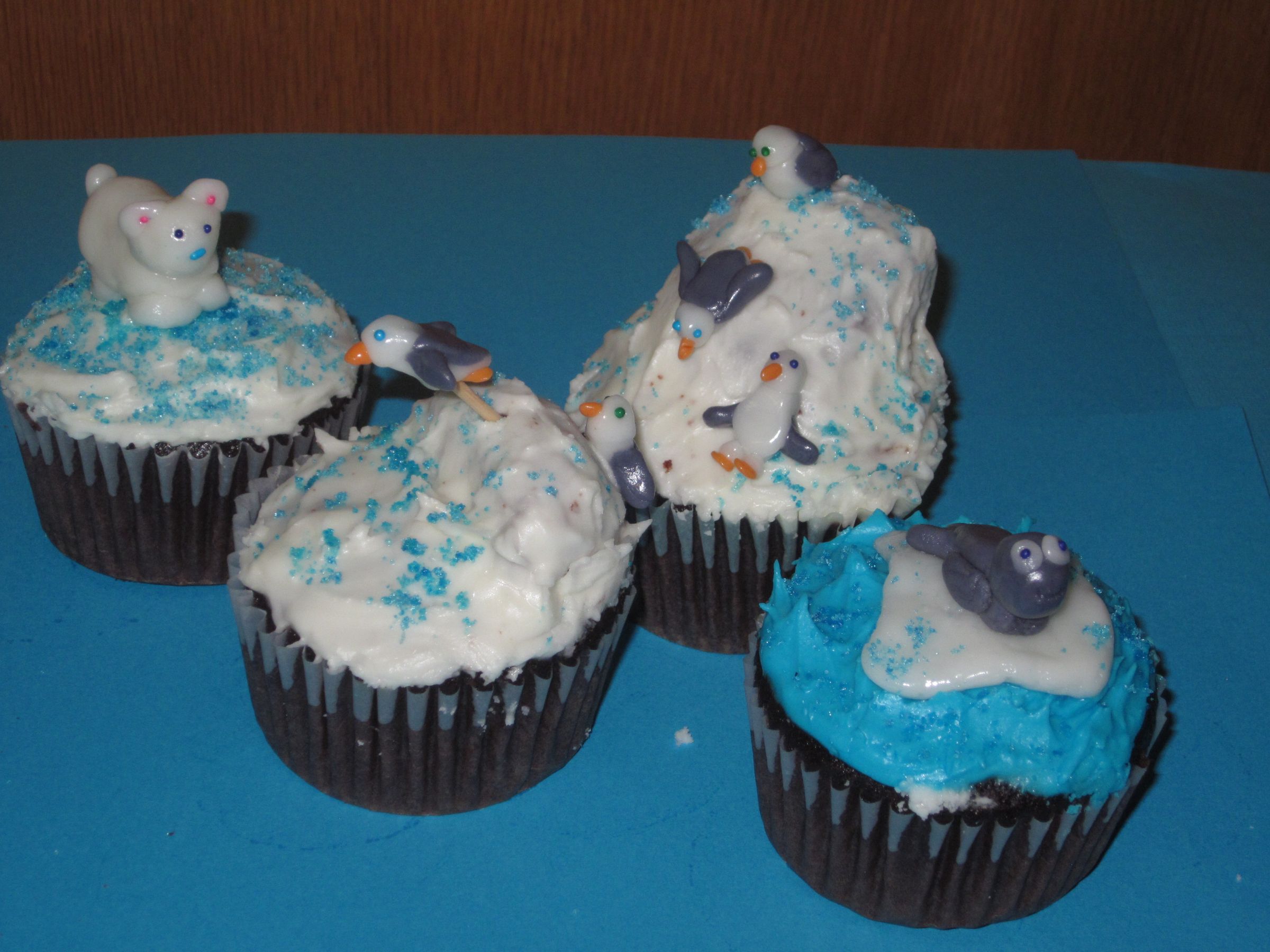 Polar adventure cupcakes