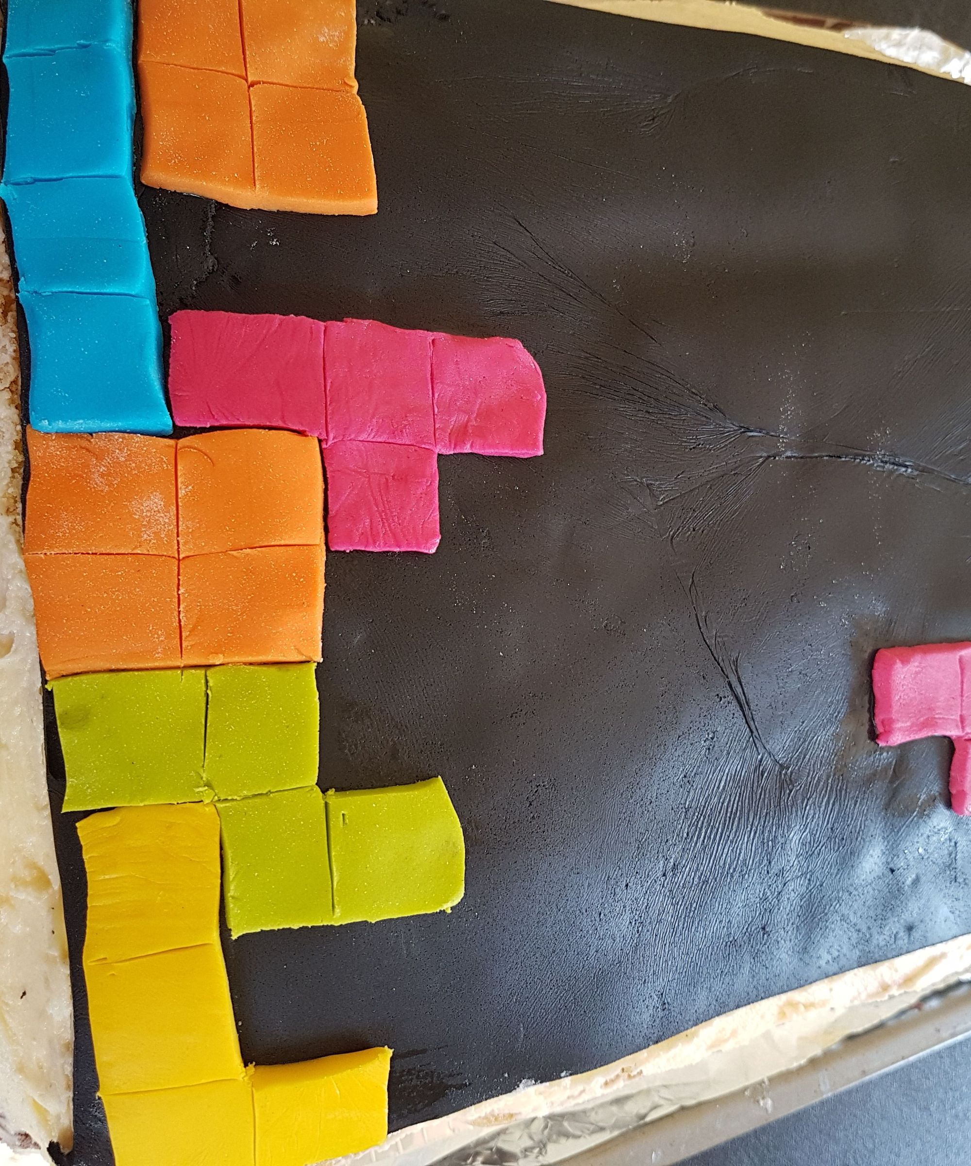 Tetris Checkerboard Sponge Cake