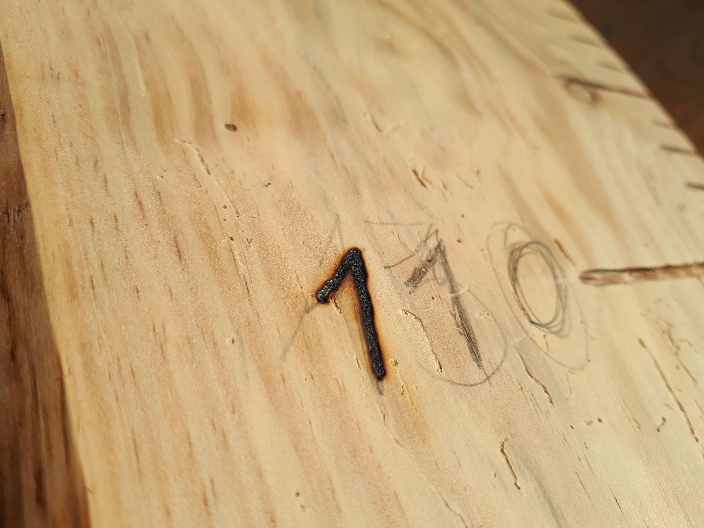 Wooden Kids Growth Chart With Solar Burned Numbers 5 Steps