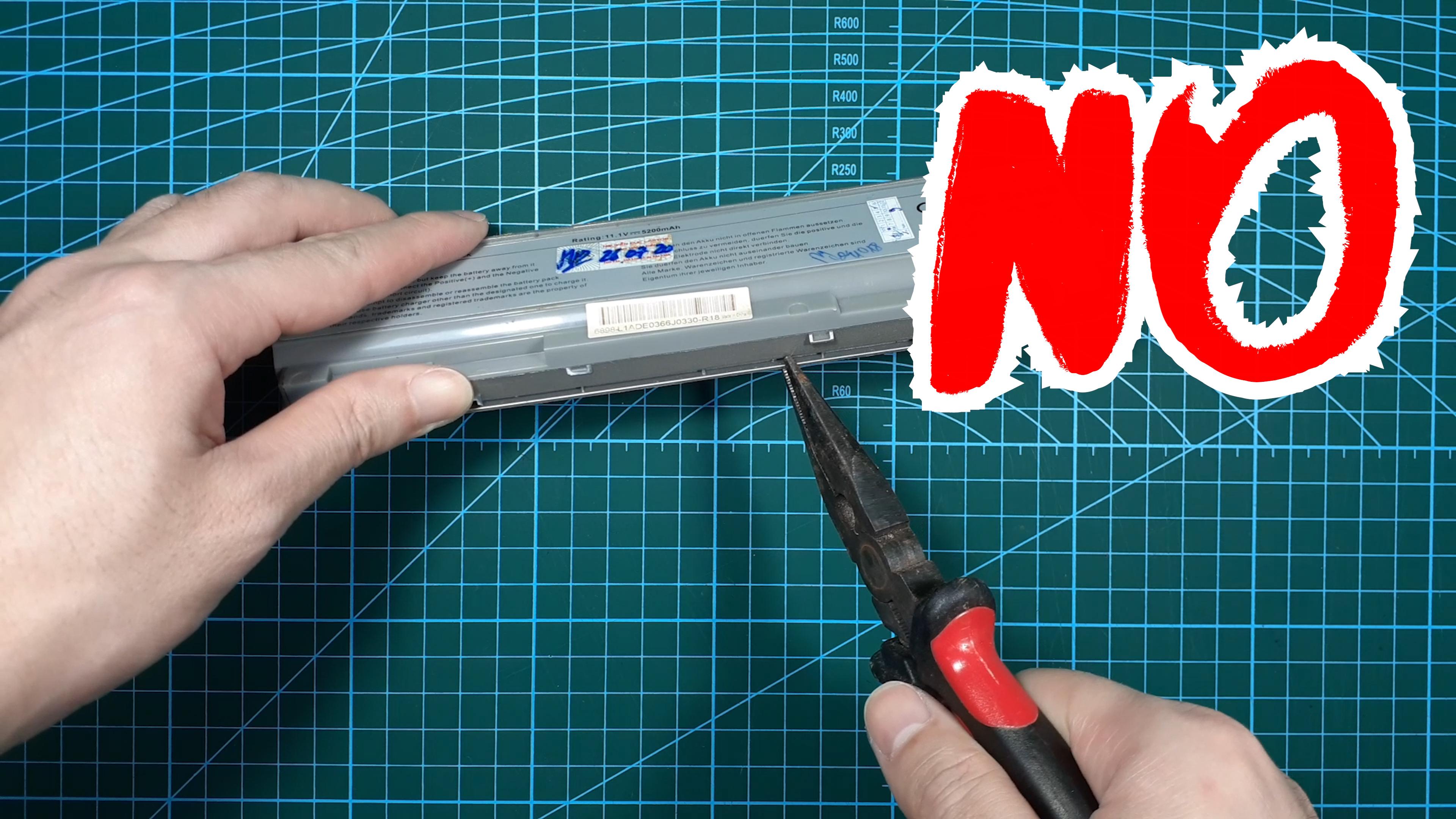 How to Open Laptop Battery and Get 18650 Without Any TOOLS Instructables
