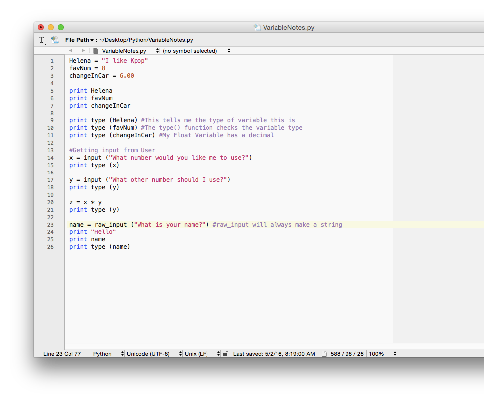 Basic Coding