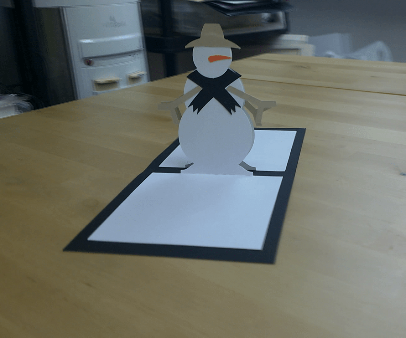 Snowman Greeting Pop Up Card