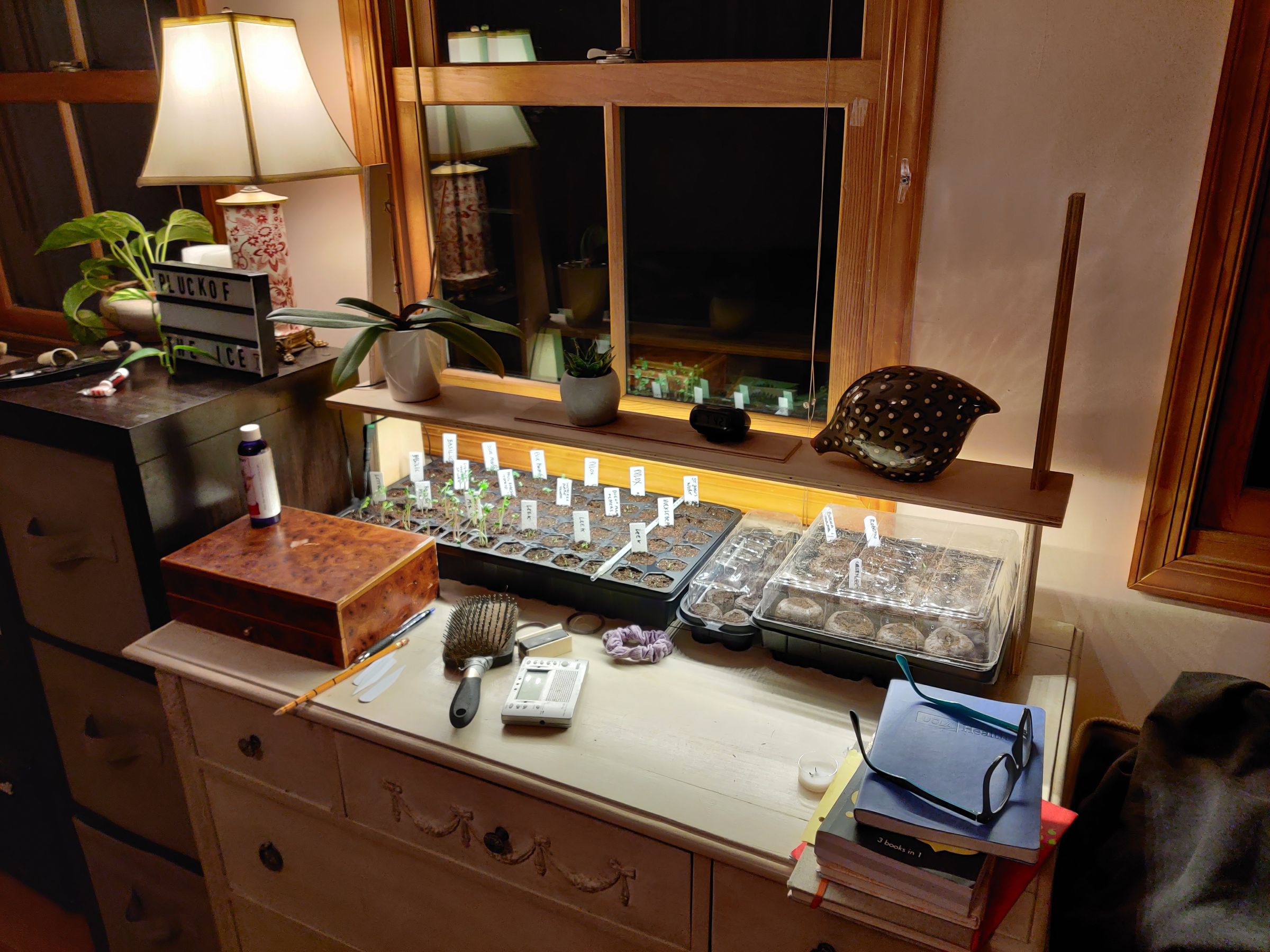 Adjustable Height Grow Light Shelf