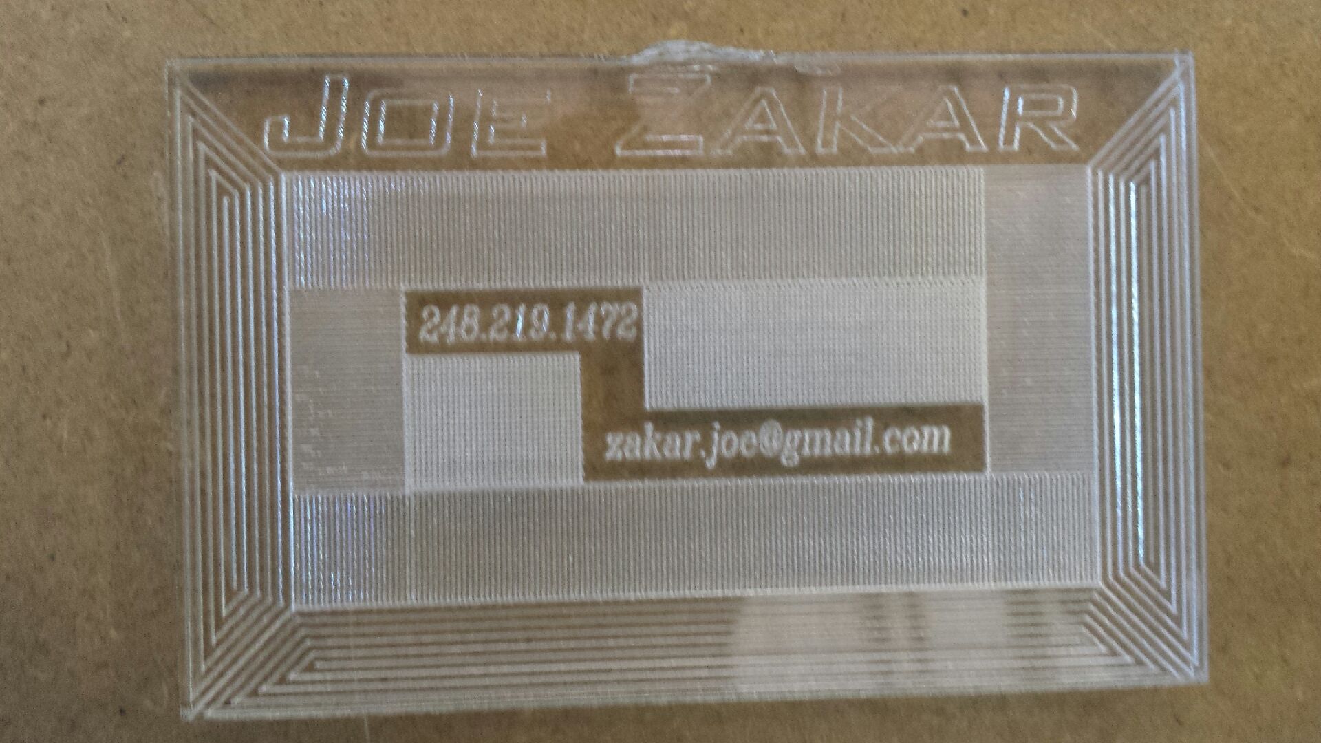 Lasercut Acrylic Business Cards