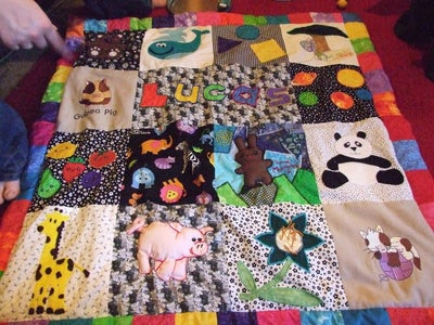 Keepsake Quilted Patchwork Play Mat / Blanket.