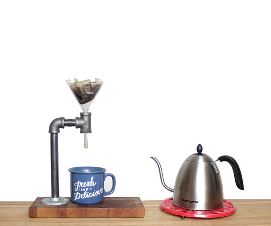 End Grain Coffee Pour Over Station