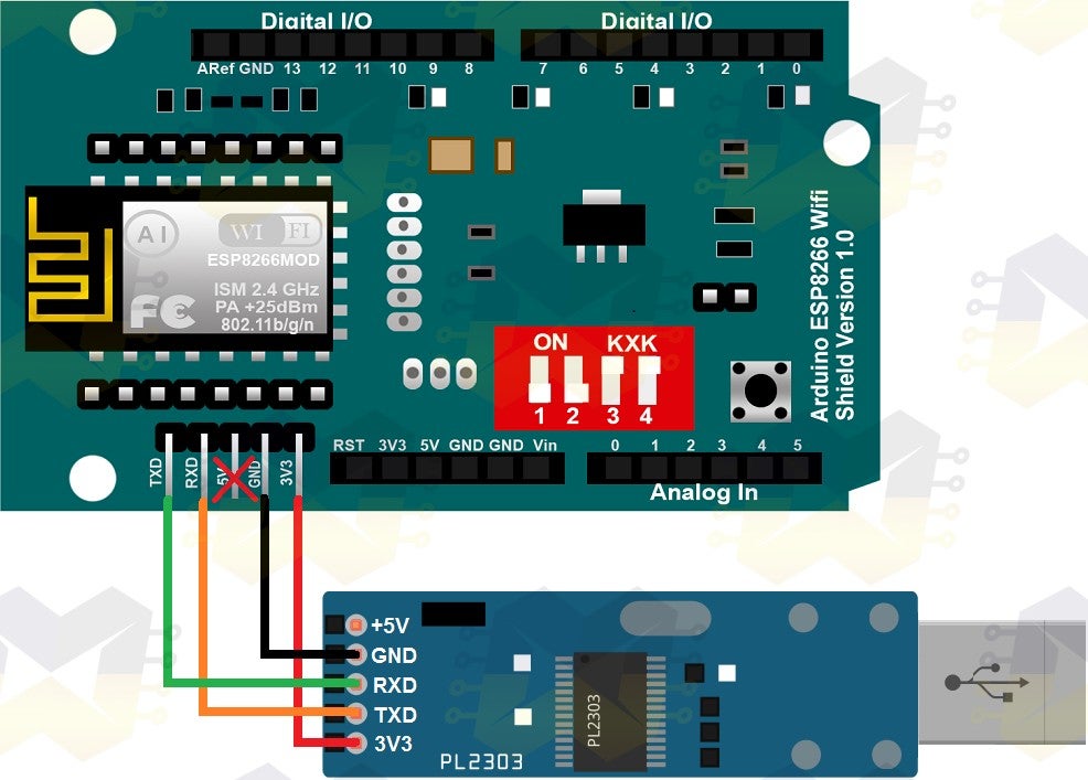 Carte Shield ESP8266 pour Arduino uno