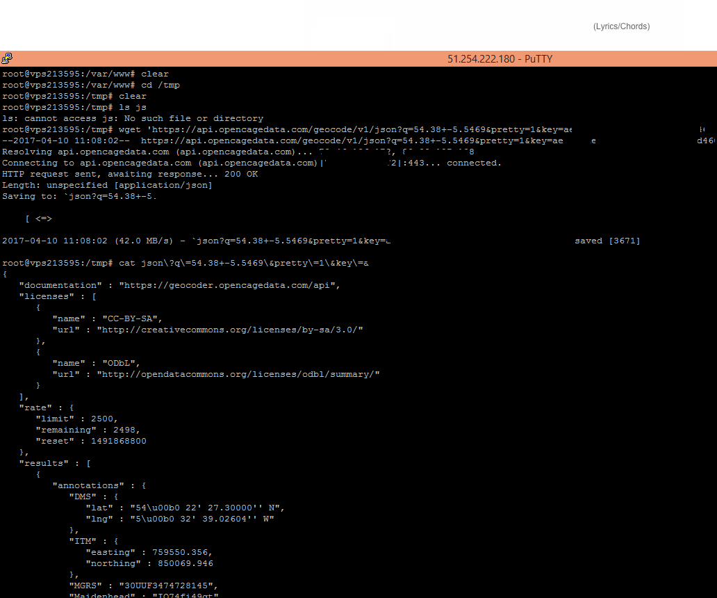 Reverse Geo-coding From the Linux Command Line