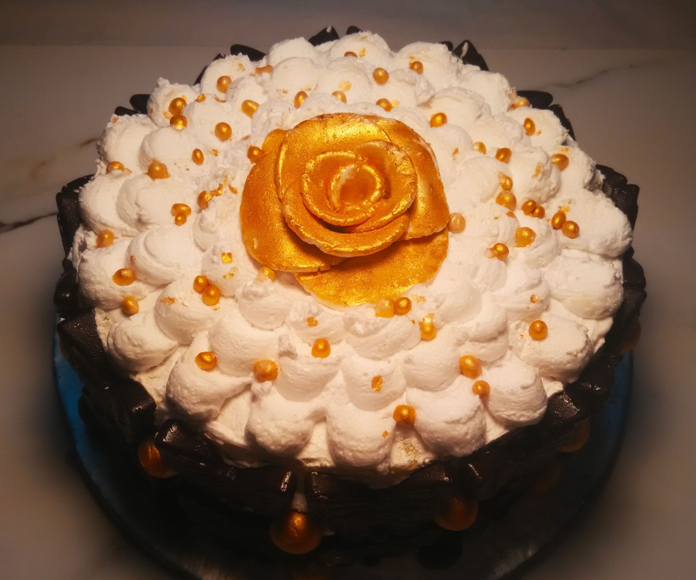 Rose N the Butterfly Cake