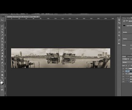 Creating a Panoramic Black & White Photography in Photoshop/ Photomerge in PS