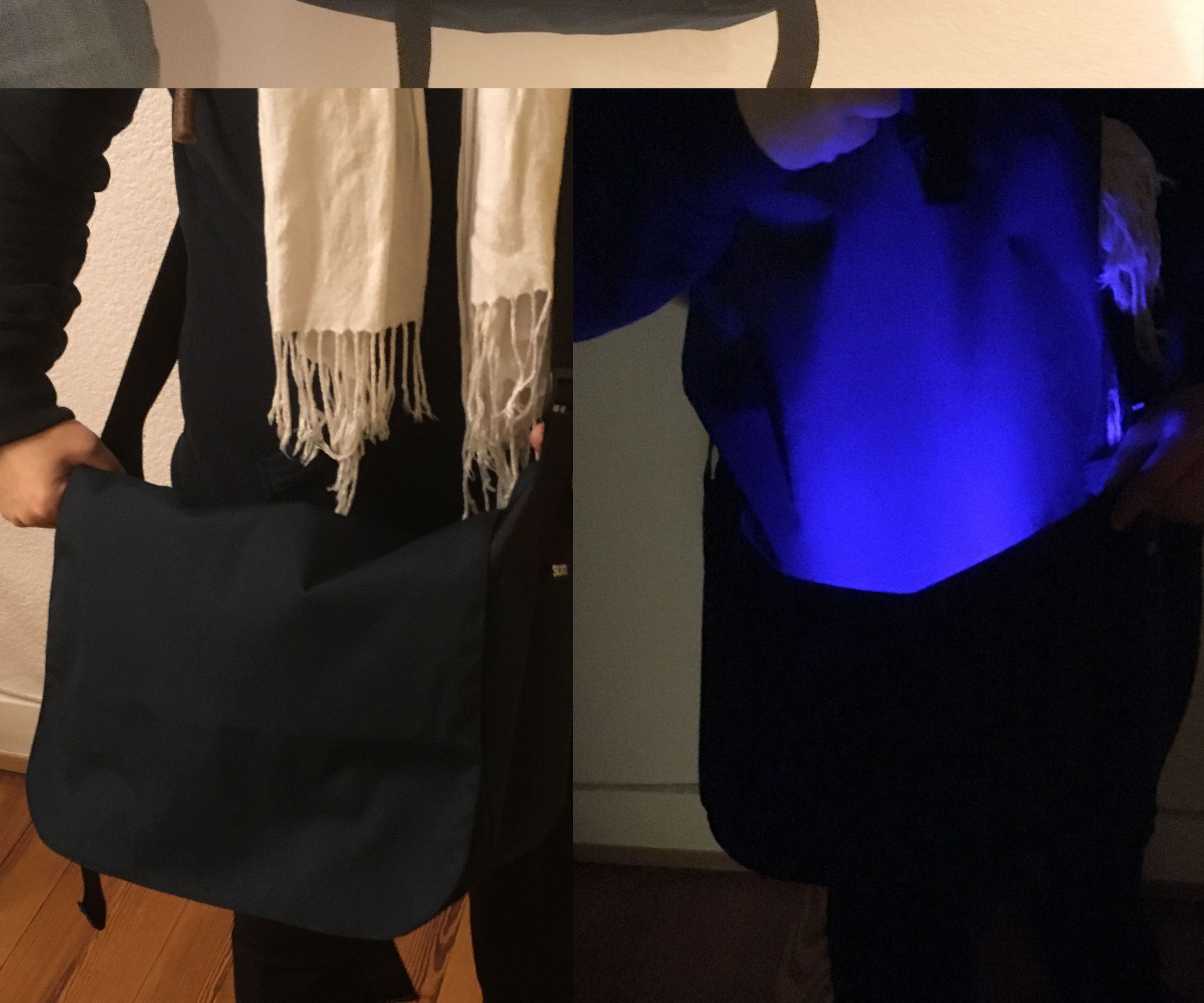 Messenger Bag With Automatic Interior Lightning 