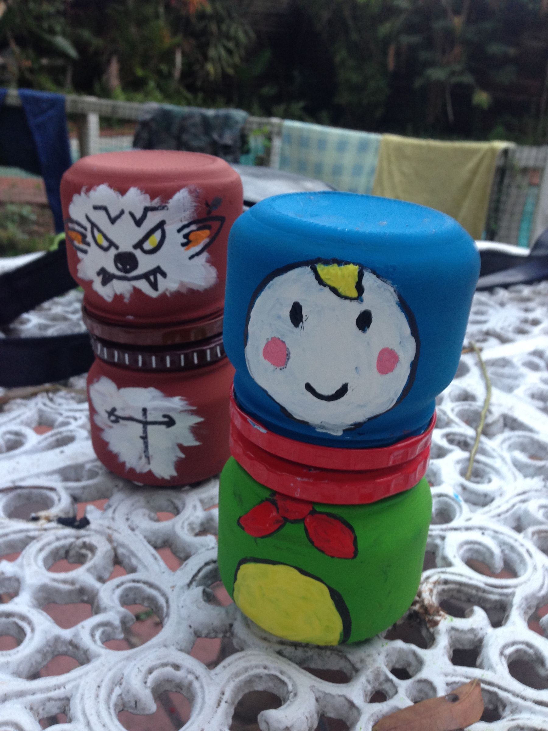 Russian nesting doll from jars