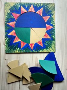 Sun Puzzle to Learn Fractions