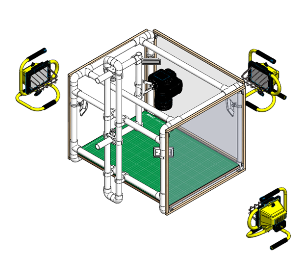 A2 Overhead Corner-LEDs Lightbox - Softbox Extension