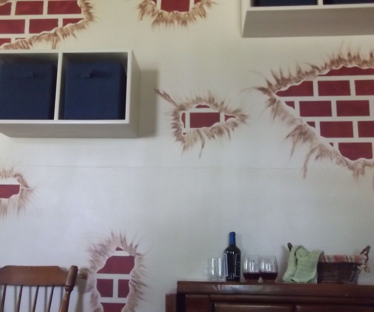 How to hide a damaged wall