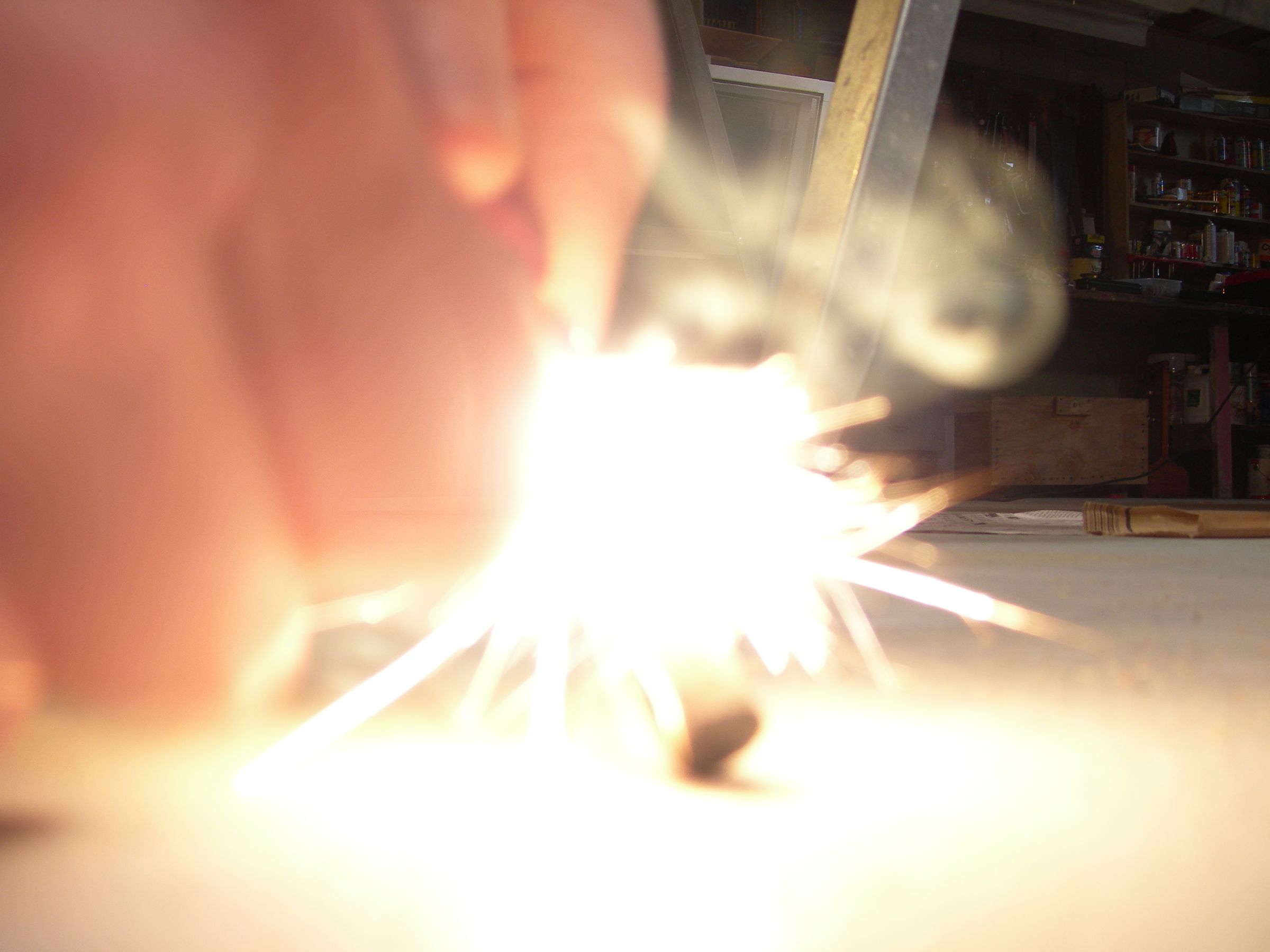 Using Swedish FireSteel to Ignite Tinder