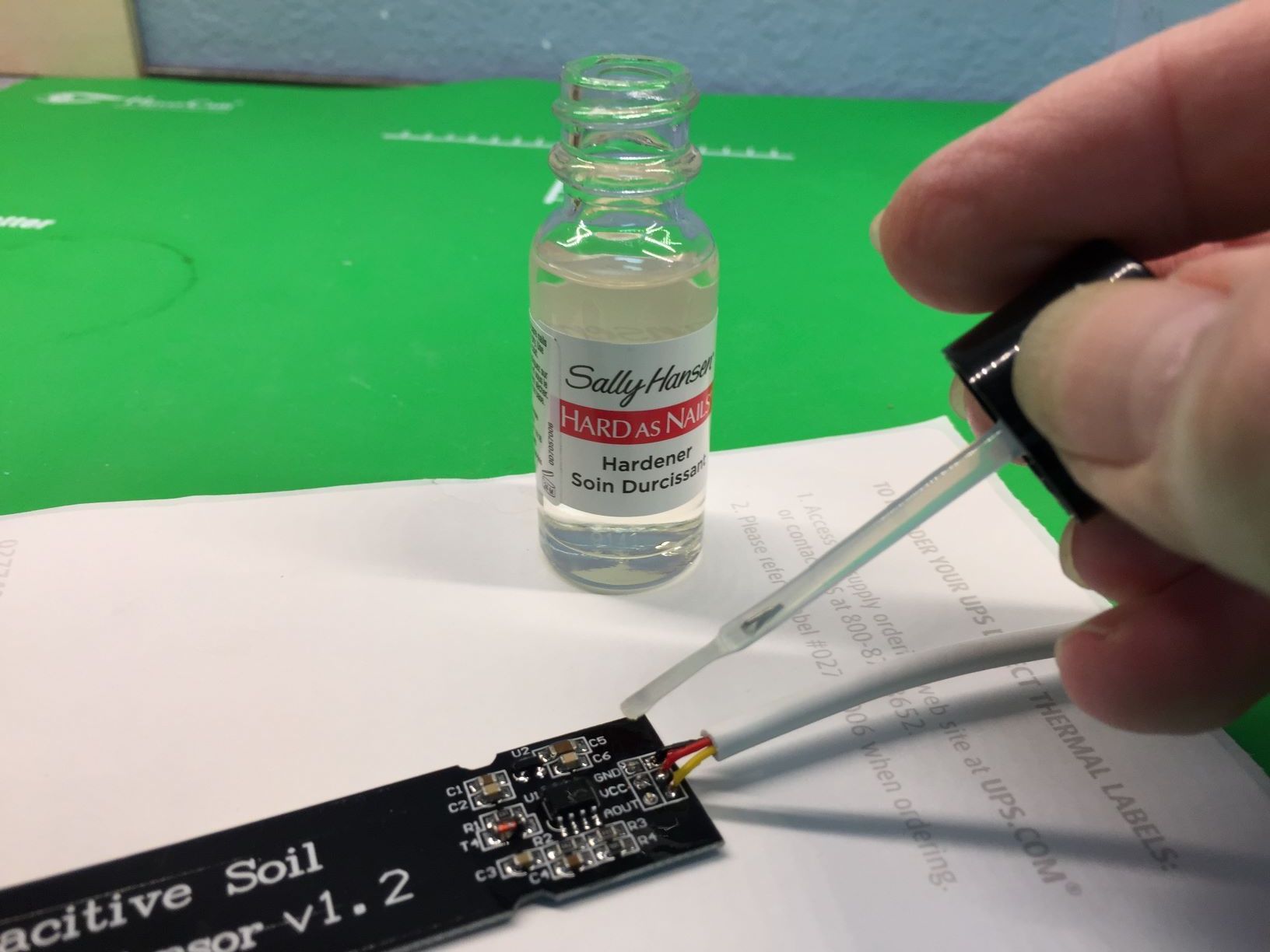 Apply Lacquer (nail Polish) to Exposed Circuits