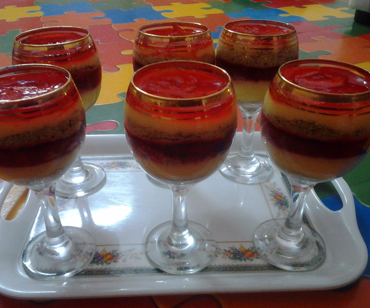 Easy Custard and Jelly Cups.