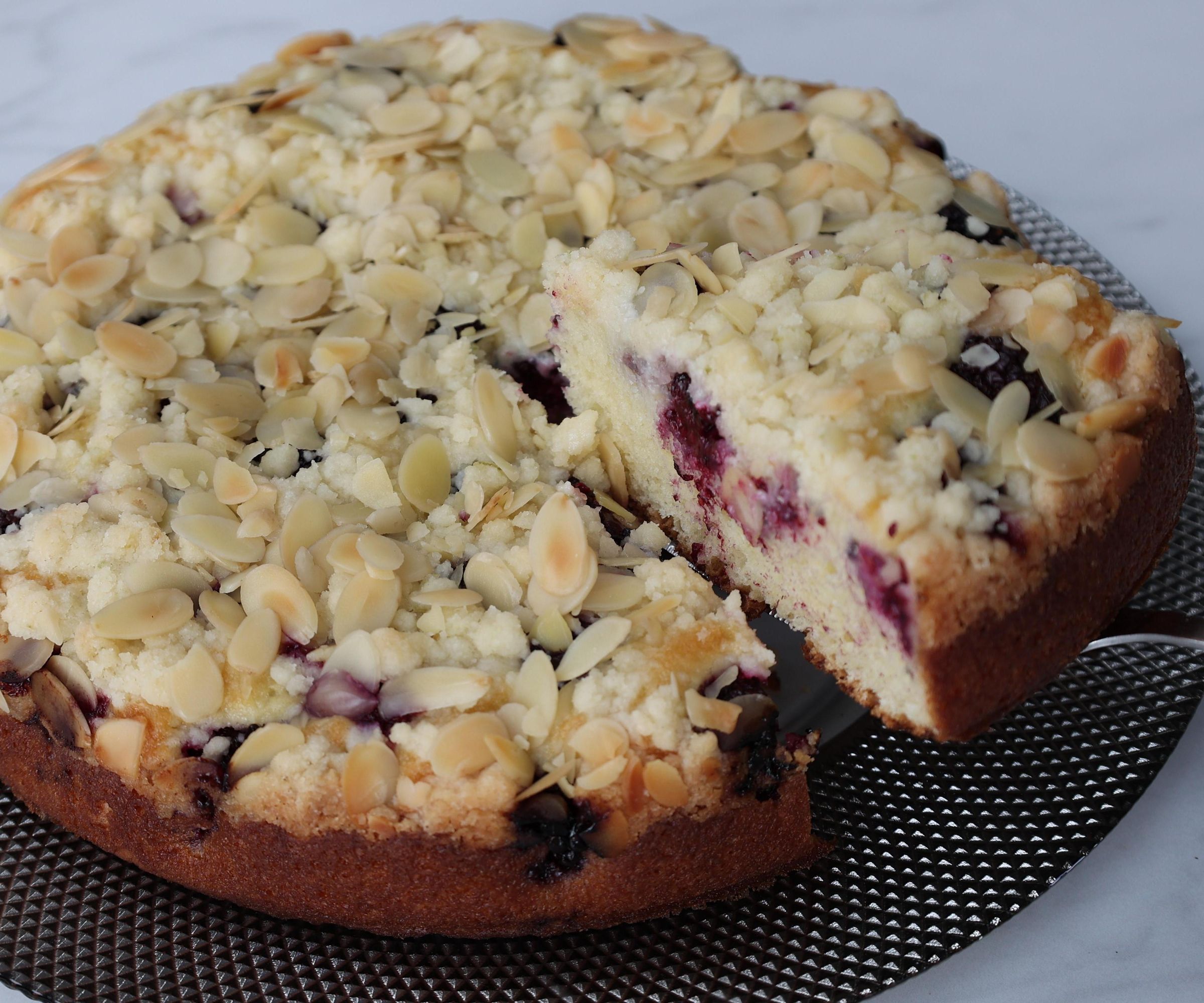 Blackberry Almond Streusel Coffee Cake