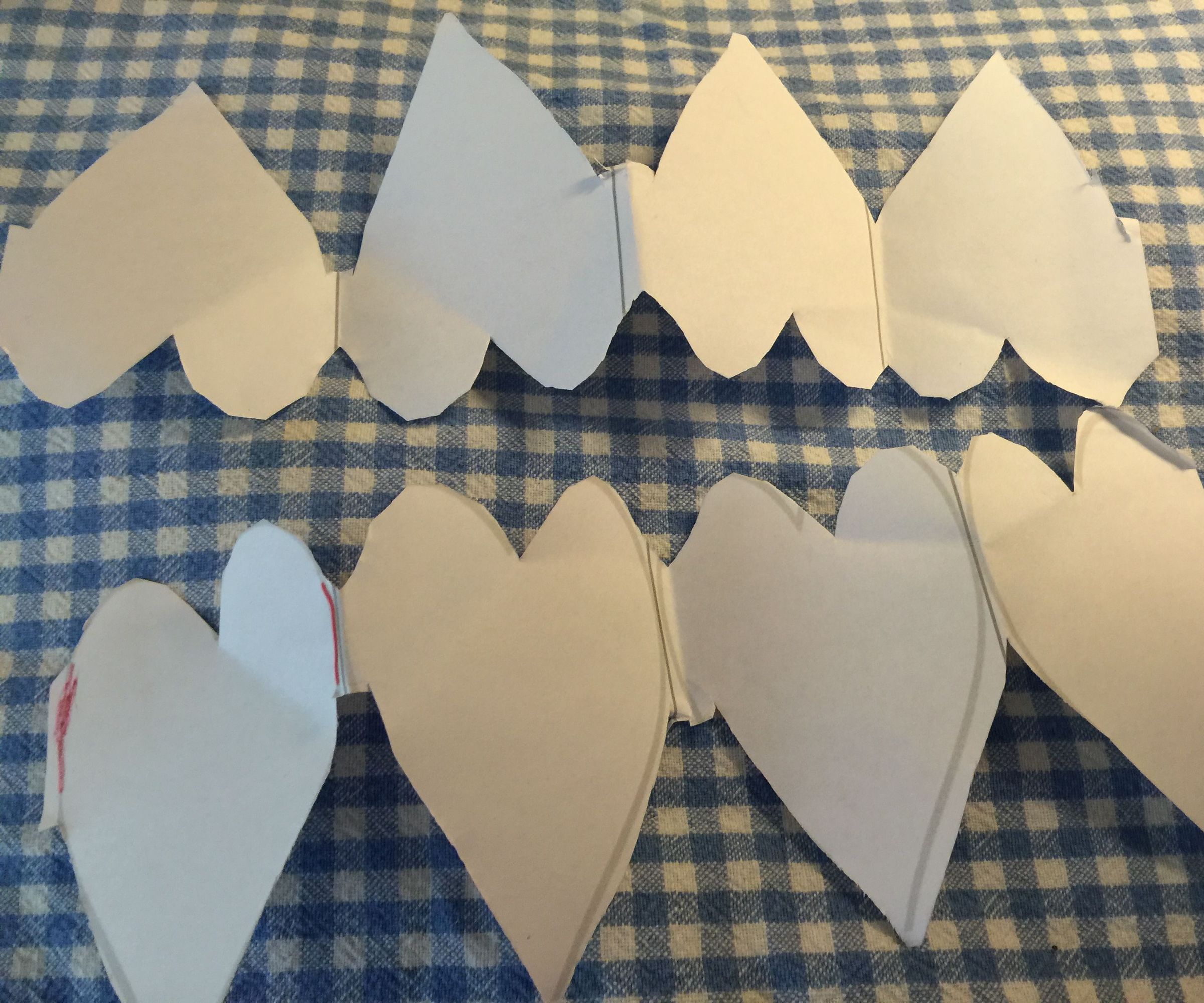 Paper heart chain