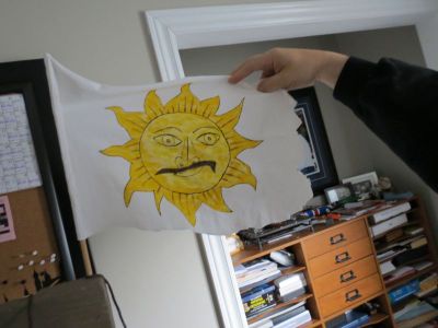 Step 3: Flag and Shirt Sun Logo Heraldry