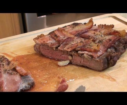 Mariah Milano's London Broil With Bacon Thatch 