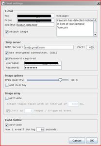 Detect Motion and Send Pictures at Same Time to Application :