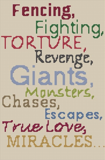 The Princess Bride cross stitch pattern - PDF