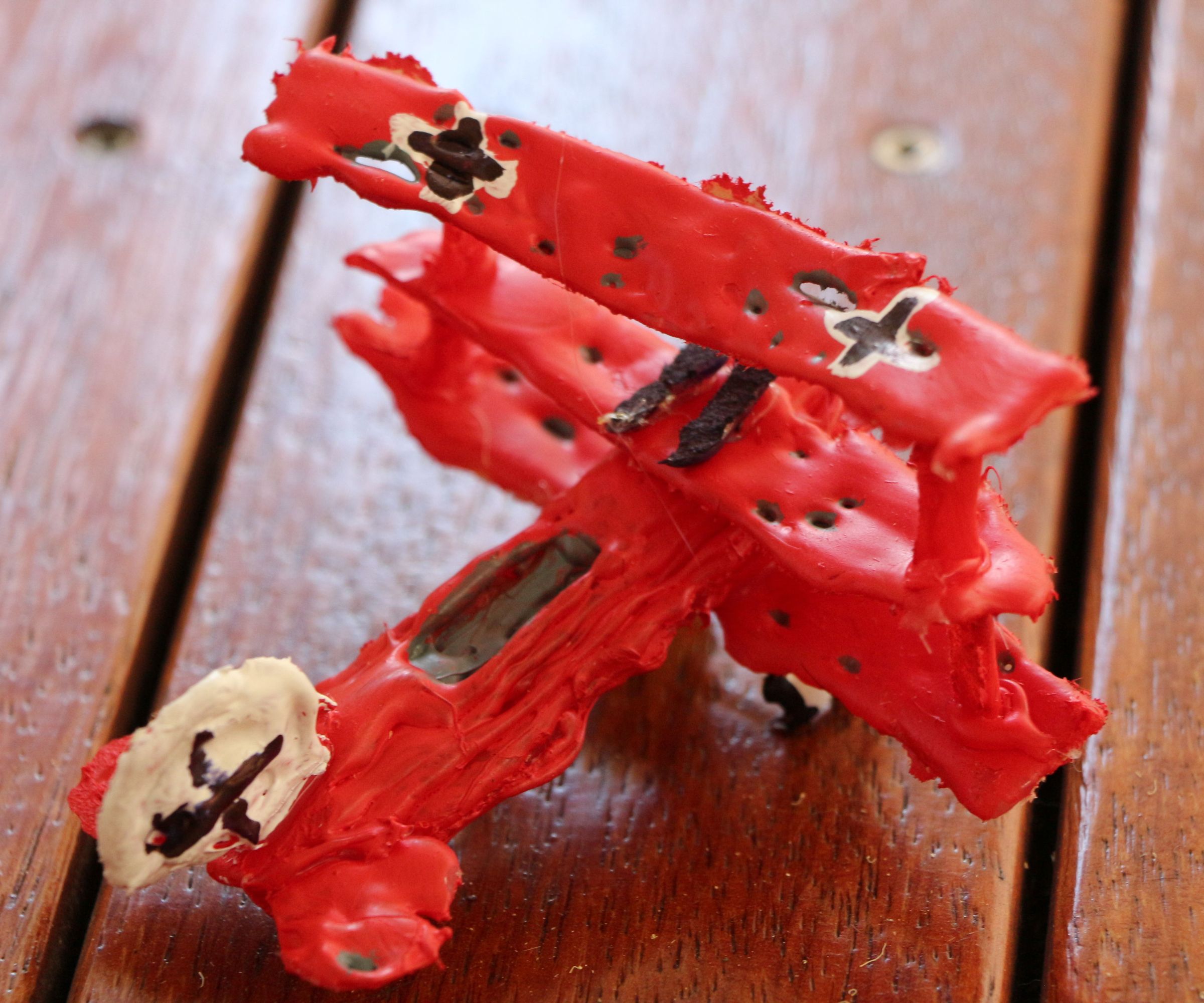 Red Barron 3D Print With Hot Glue