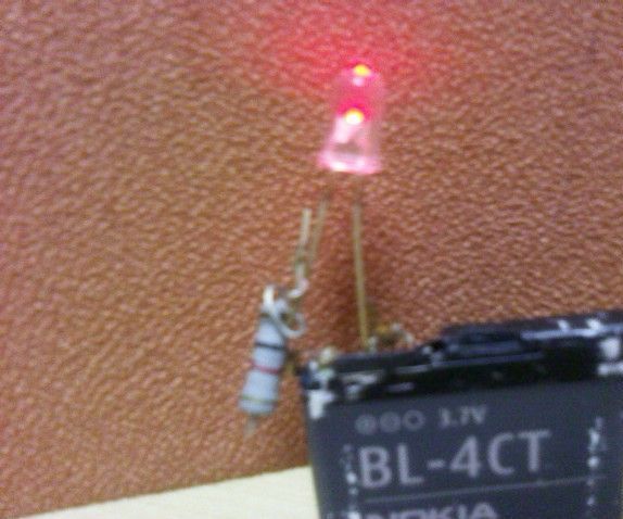 LED on Mobile Battery