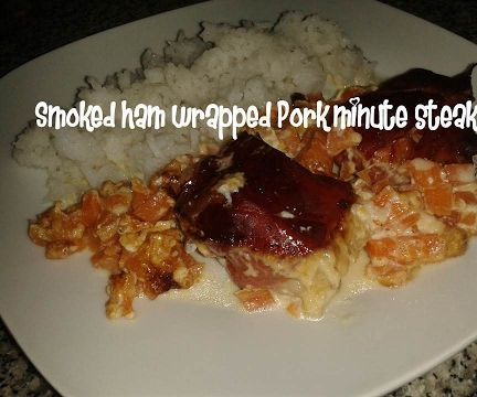 Smoked Ham Wrapped Pork Minute Steaks Recipe