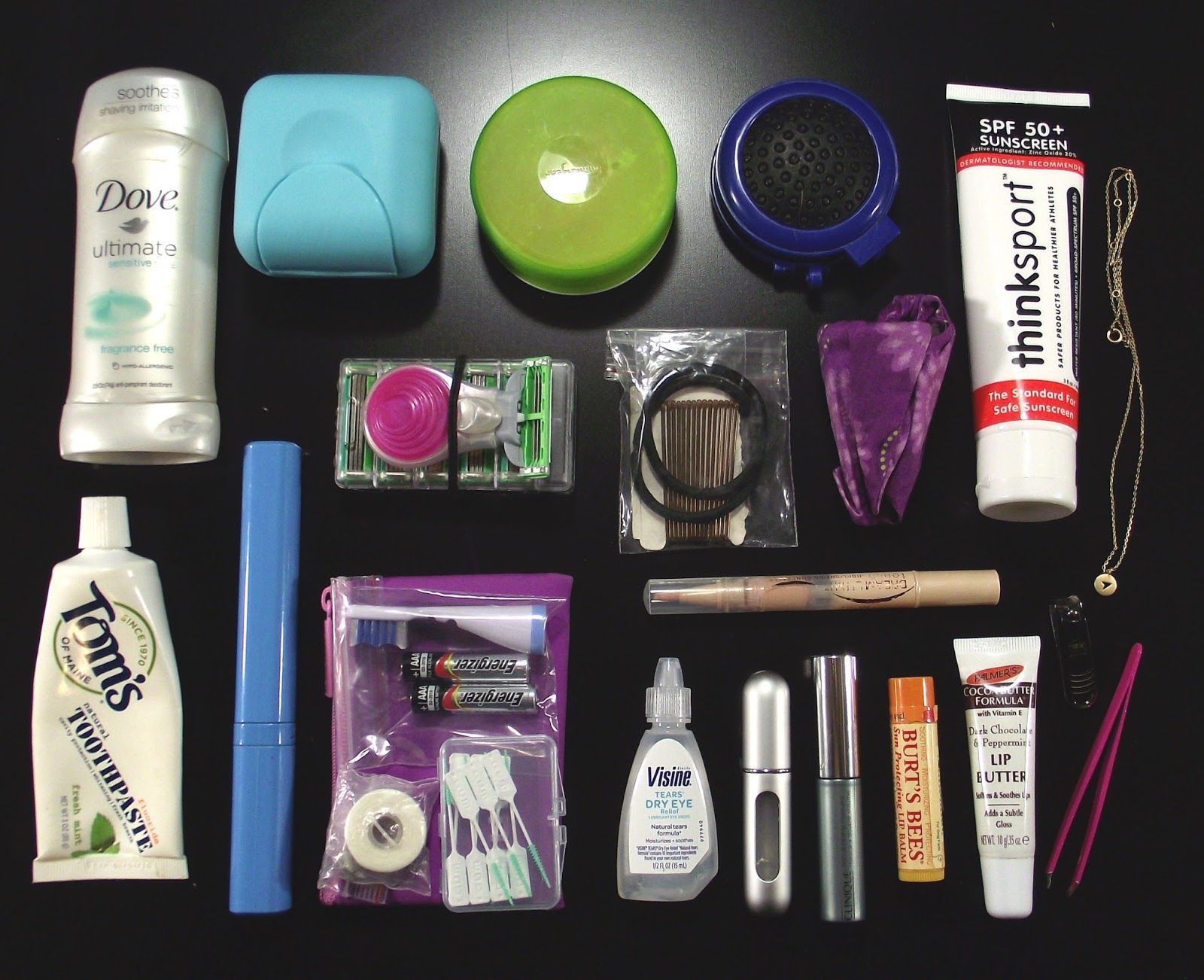 3 Months of Toiletries, One Small Bag, NO REFILLS Carry-On : 6 ...