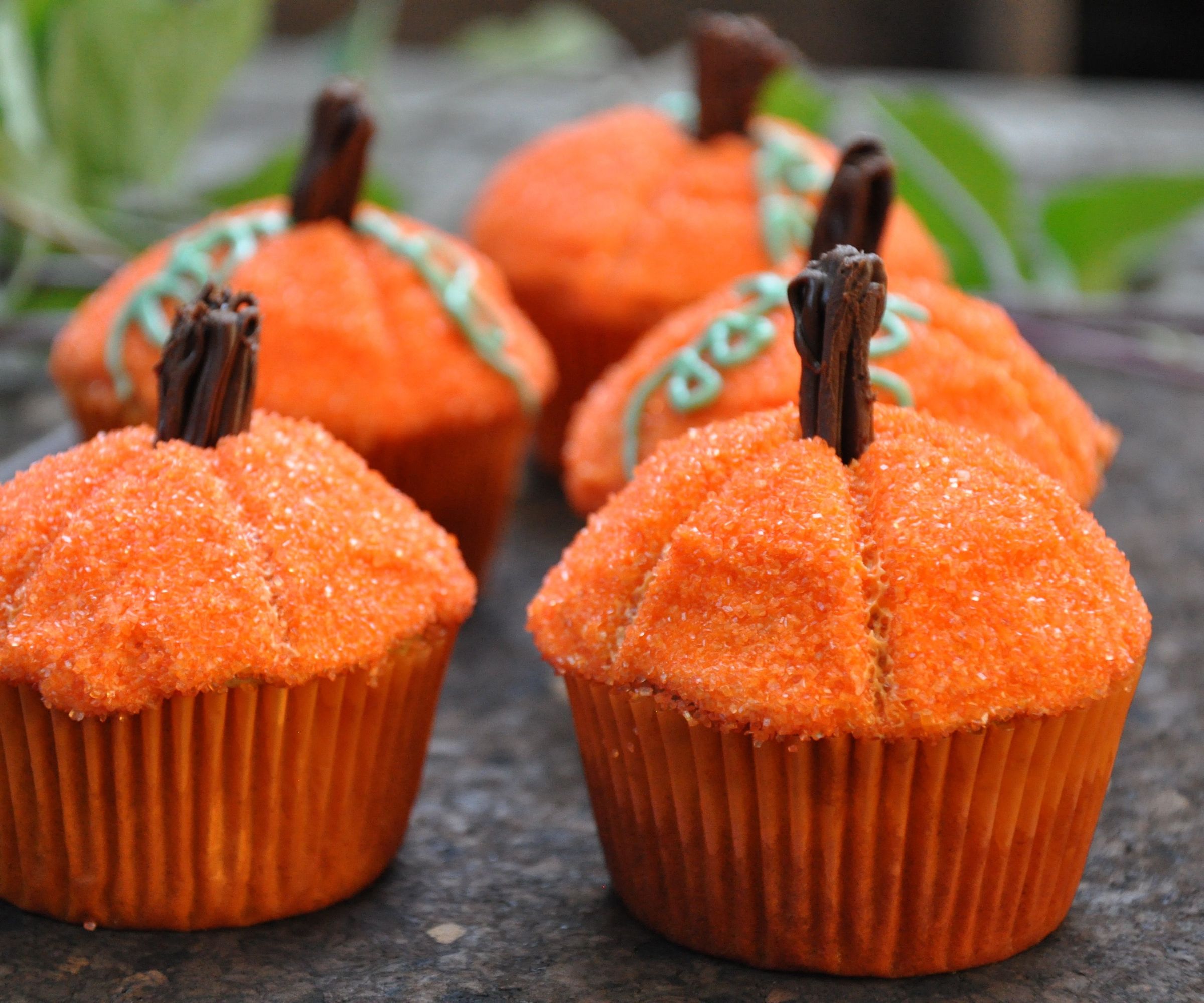 Pumpkin Top Cupcakes